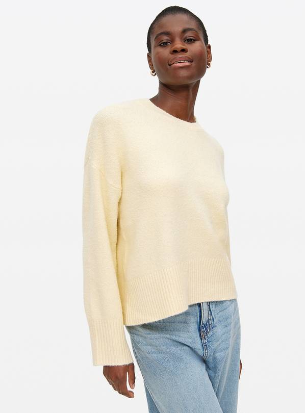 Yellow Curved Hem Cosy Knitted Jumper 8